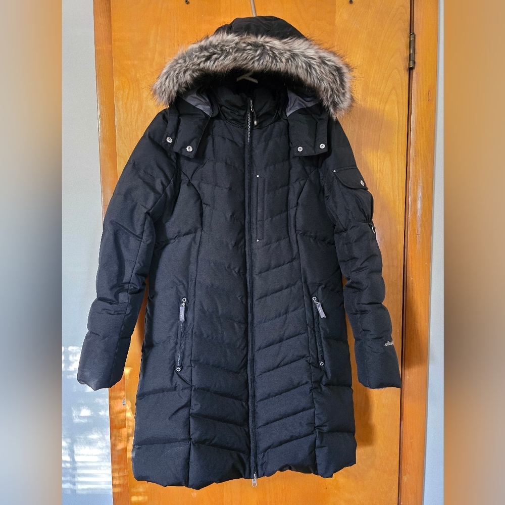 Womens Eddie Bauer Parka, Large, black